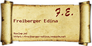 Freiberger Edina névjegykártya